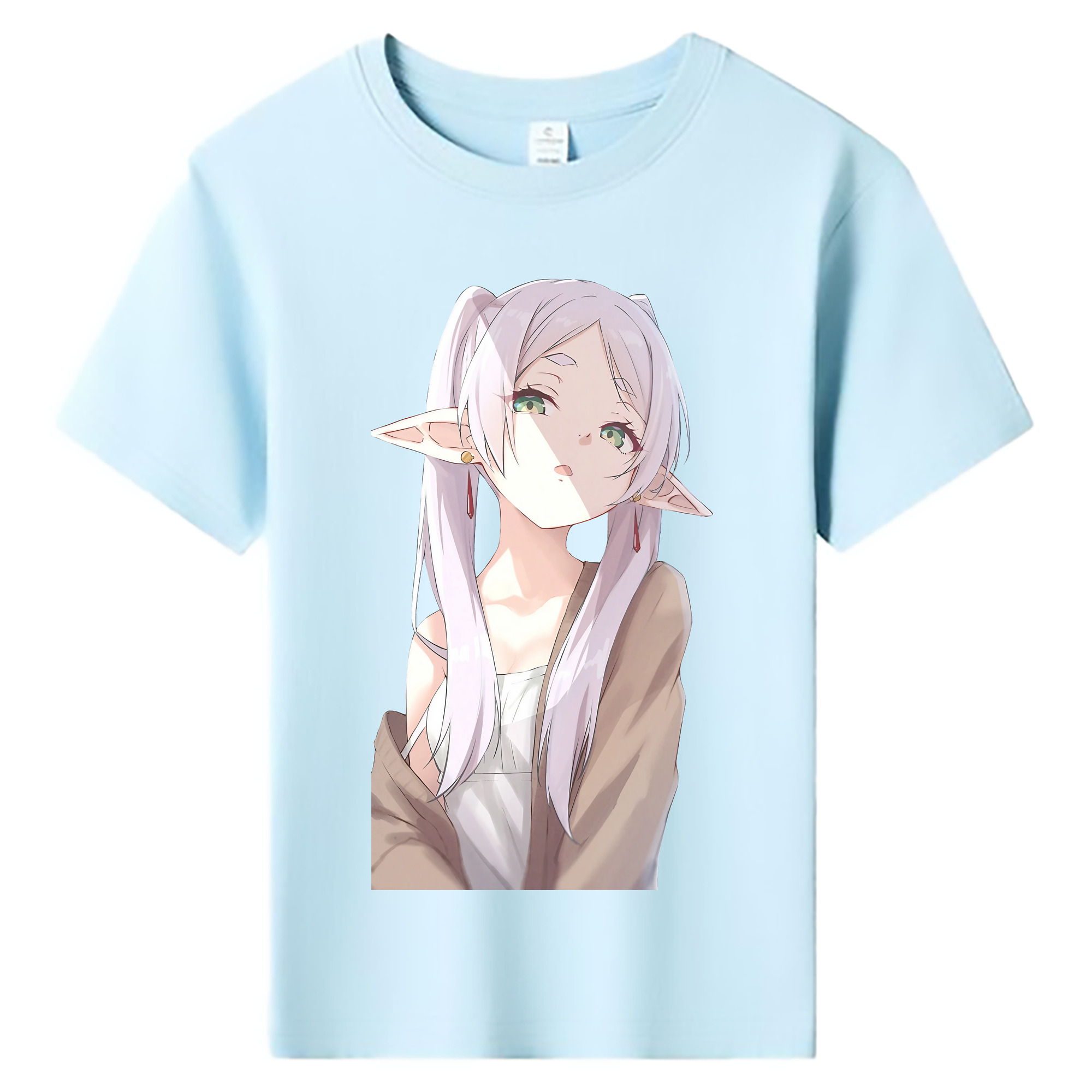 （画像用） 葬送のフリーレン Frieren 綿100％キッズTシャツ（フロントプリント）